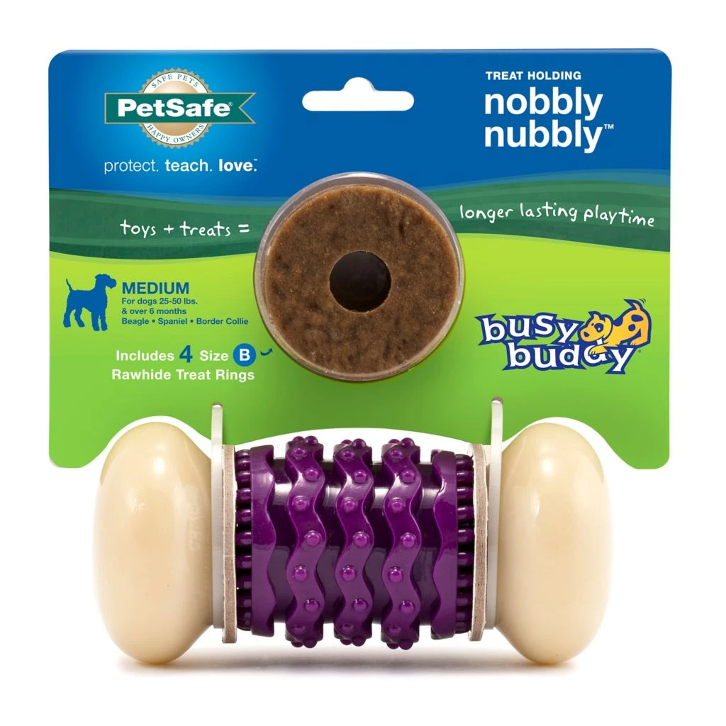 PetSafe Busy Buddy Dental Health Nobbly Nubbly Dog Chew Toy, Medium 3 PetSafe Busy Buddy Dental Health Nobbly Nubbly Dog Chew Toy, Medium