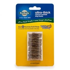 PetSafe Busy Buddy Ultra-Thick Natural Rawhide Dog Treats, Small