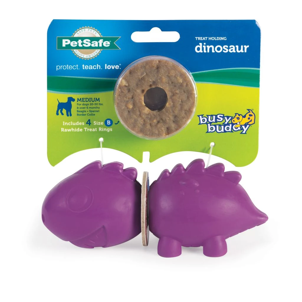 PetSafe Busy Buddy Dinosaur Dog Chew Toy, Medium 9 PetSafe Busy Buddy Dinosaur Dog Chew Toy, Medium - Image 7