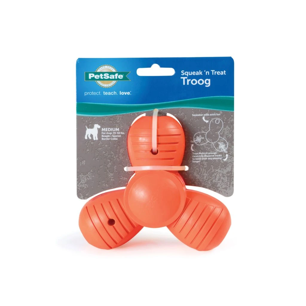 PetSafe Sportsmen Troog Squeak 'N Treat Dog Chew Toy, Medium 3 PetSafe Sportsmen Troog Squeak 'N Treat Dog Chew Toy, Medium