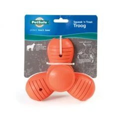 PetSafe Sportsmen Troog Squeak 'N Treat Dog Chew Toy, Large