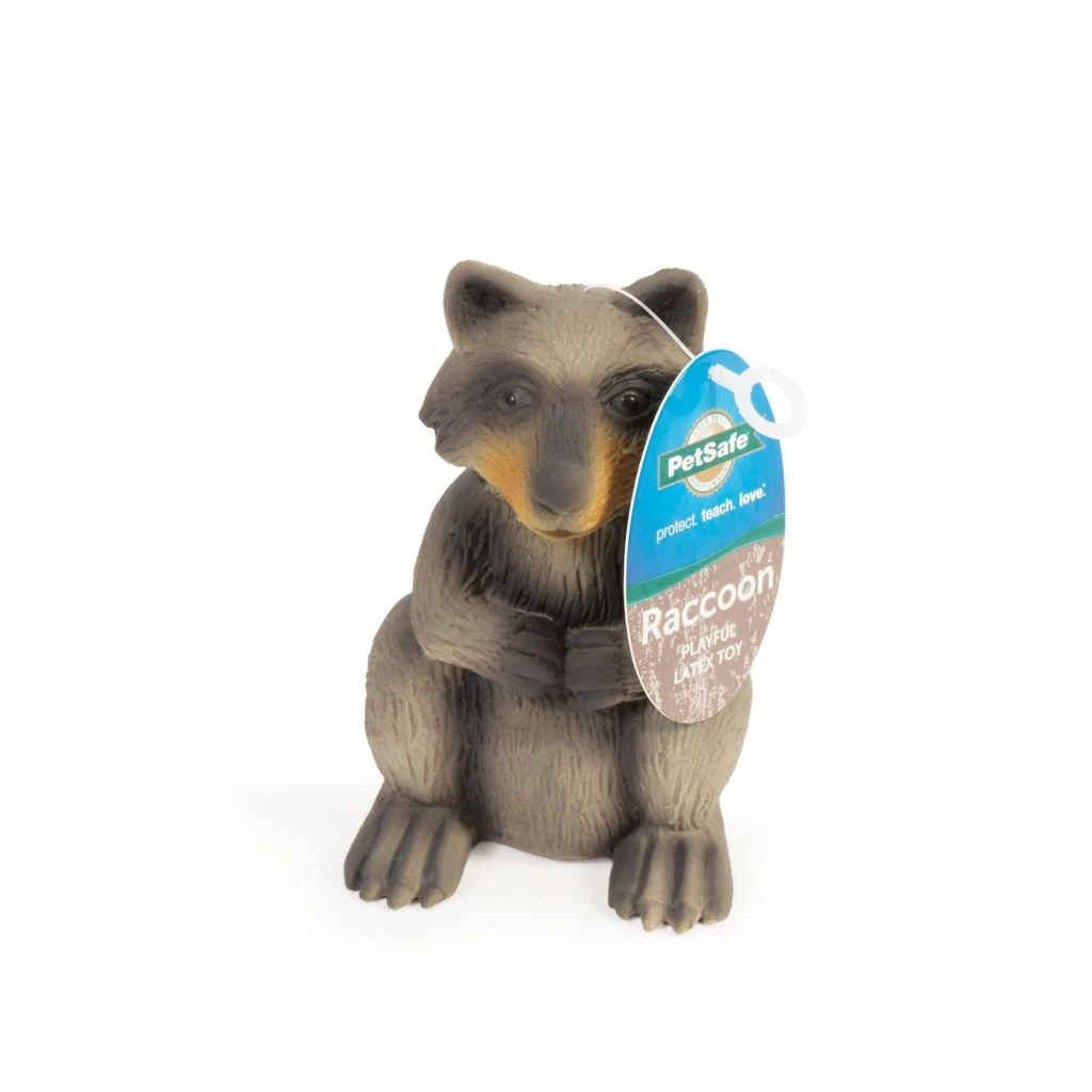 PetSafe Sportsmen Squeeze Meeze Raccoon Dog Toy 4 PetSafe Sportsmen Squeeze Meeze Raccoon Dog Toy - Image 2