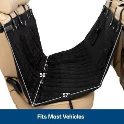 PetSafe Happy Ride Quilted Hammock Seat Cover, Black -Deals PETSAFE Store 1923045 A5